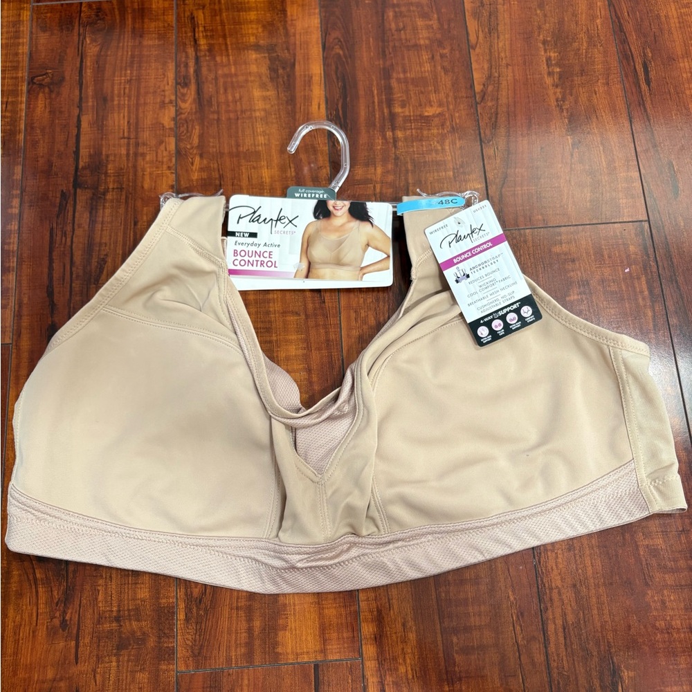 Playtex Tan Seamless Bra with Wide Straps